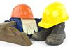 Arbeitsschutzbekleidung eines Bauarbeiters