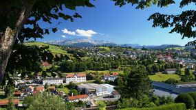 Ausblick über Herisau zum Säntis