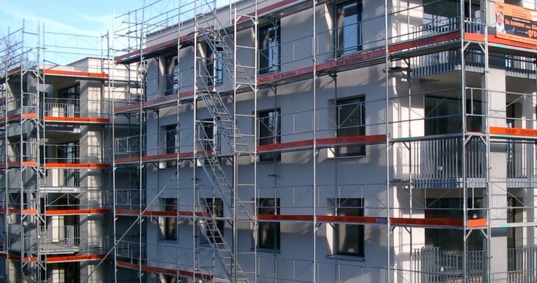 Wärmedämmung an einer Fassade
