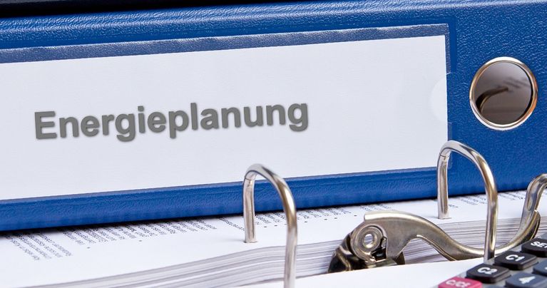 Energieplanung Ordner mit der Aufschrift Energieplanung