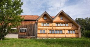 altes Haus mit einer neuen Fassade