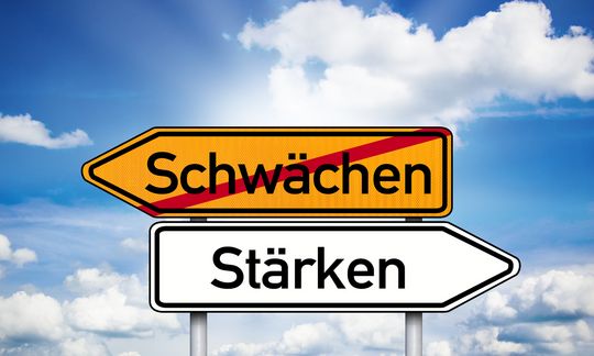 Wegweiser mit Schwchen und Strken
